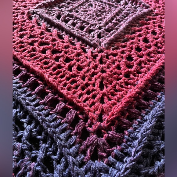 CROCHET SQUARE LAP/BABY BLANKET - Picture 2 of 4